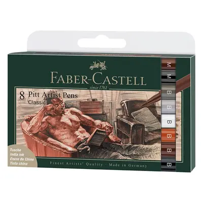 Faber-Castell PITT Artist Pen Brush India Ink Pen - wallet of - Classic