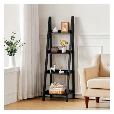 4-Tier Wooden Display Ladder Shelf Bookcase