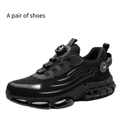 (Black, 37âFootÂ Length23.5cm/9.4in) Safety Trainers Shoes Mens Womens Lightweight Steel Toe C