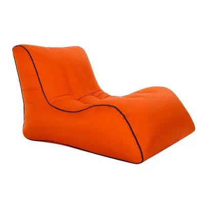 (Orange, 100x80x70cm) Camping Inflatable Armchair Air Sofa Chair Beach Inflatable Couch Beach In