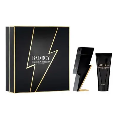 Carolina Herrera Bad Boy Pcs Set: 3.4 Eau De Toilette Spray + 3.4 Shower Gel (Hard Box)