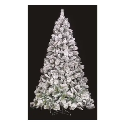 7FT Frosted Snowy Boulder Pine Helsinki Fir Green Tips Bushy Artificial Christmas Tree