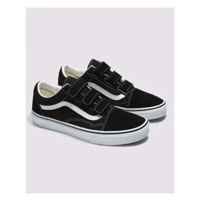 (US 10) Vans Old Skool V Shoes Suede Canvas Sneakers - Black/White