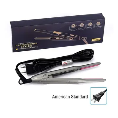 (as the picture, American standard) Hair Straightening And Curling Dual-purpose Small Flat Iron 