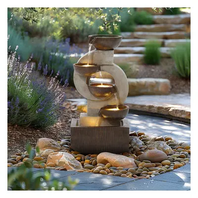 CHARLES BENTLEY Tier Water Feature, UV Resistant, Weather Resistant, Mains Powered, Plug Include