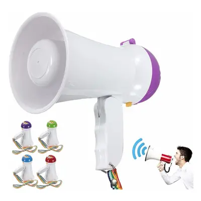 (Red) Portable Foldable Handheld Megaphone Siren Loudspeaker Voice Amplifier Recorder