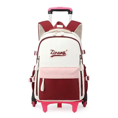 (red) Campus 6-wheel Trolley School Bag Zry1269