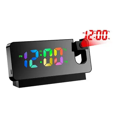 Projection Alarm Clock, Mirror Alarm Clock with LED Screen, Bedside Projector Clock, Clock with 