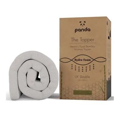 Panda Hydro Memory Foam Bamboo Mattress Topper UK Double