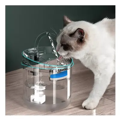 Automatic Transparent Water Fountain For Cats With Faucet Pet Drinking