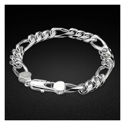 mens silver jewelry sterling silver bracelet solid silver bracelet charm mens bijoux birthday pr