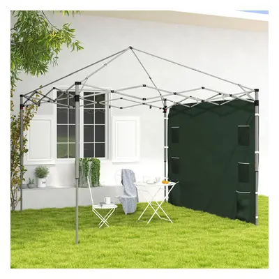 Outsunny Side Panel for 3x3 m Pop Up Gazebos, Pack Sidewall Only, Green