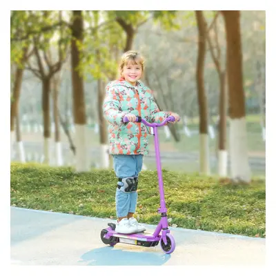 AIYAPLAY Electric Scooter for Ages 6-14, with Colourful Light, Purple