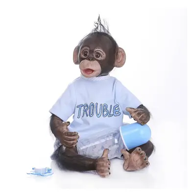 16"/40cm Realistic Reborn Baby Monkey Boy Dolls Soft Silicone Vinyl Toys for Kid