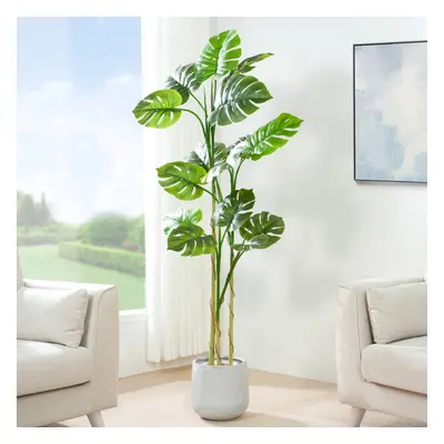 (160CM) Artificial Monstera Tree with Plastic Planter&Moss