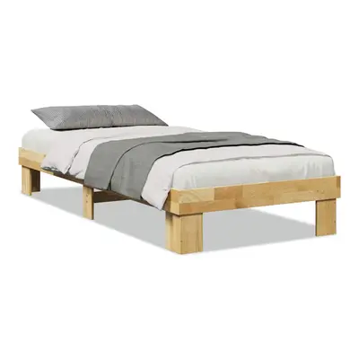 (90 x cm) vidaXL Bed Frame without Mattress 80x200 cm Solid Wood Oak bedroom furniture