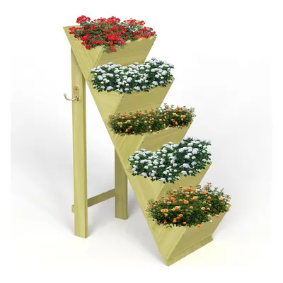 5 Tier Wooden Planter Garden Flower Decorative Outdoor Indoor Storage