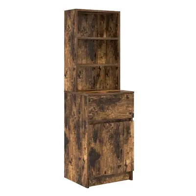 (smoked oak) vidaXL Bedside Cabinet Grey Sonoma 39x35x125 cm Engineered Wood bedside table