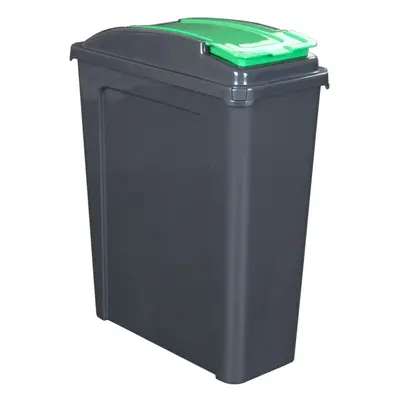 (Green, 25L) 25L 50L Plastic Recycle Recycling Bin Lid Kitchen Rubbish Dustbin Garden Waste