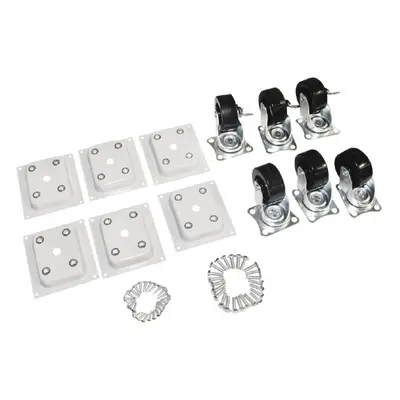 Polar Standard and Braked Castors including fixings for Chest Freezers (Pack of 6)