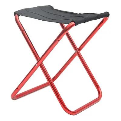 (Red) Mini Portable Folding Chair Outdoor Camping Fishing Picnic Bbq Beach Chair Seat Backpackin