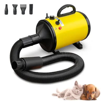 (yellow) 2800W Pet Hair Dryer Dog Grooming Dryer Car Dryer