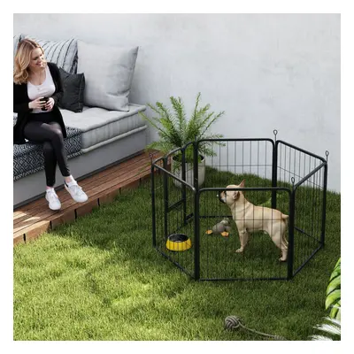 PawHut Panels Dog Playpen with Secure Door for Indoor Outdoor, 60cm High