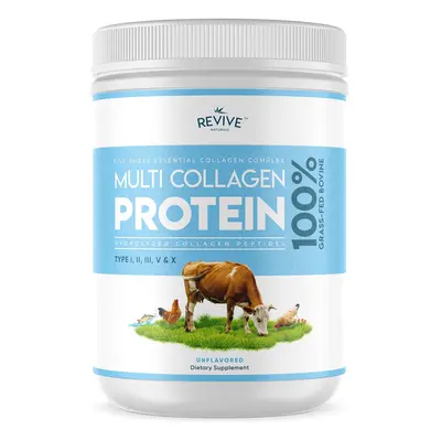 Multi Collagen Protein Powder (400g)Types I, II, III, V&X-Hydrolyzed Grass Fed Bovine,Wild Caugh