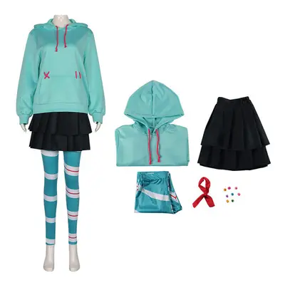 (M) Ralph Breaks The Internet Vanellope Von Schweetz Cosplay Costume Set Halloween