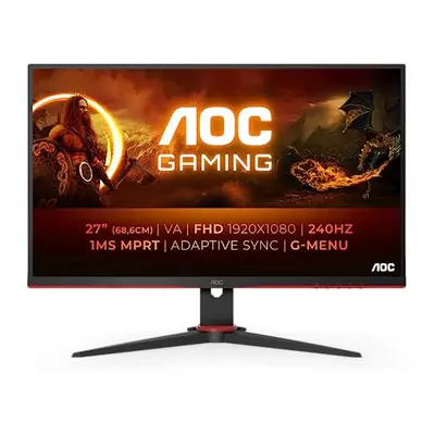 AOC Gaming 27G2ZNE- inch FHD Monitor, 240Hz, VA, 1ms, FreeSync Premium, Low Input Lag, Shadow Co