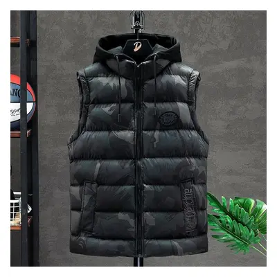 (army green, XXXXL) Men Autumn And Winter Cotton Vest Vest Women Outdoor Elastic Warmth Winter W