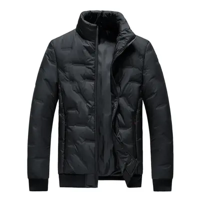 (black, L) Plus Size 8xl Men&apos;s Cotton Jacket Winter Korean Short Thick Warm Cotton-padded J