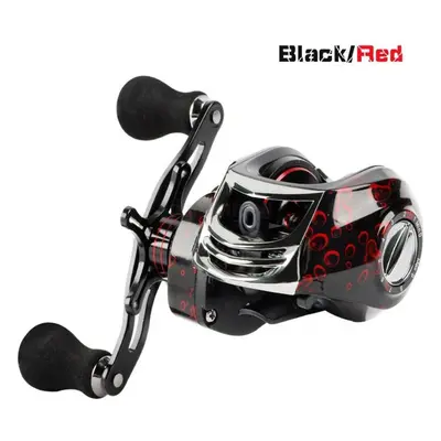 (black,red, Right Hand) Baitcasting Fishing Reel 17+1bb 7.2:1 Gear Ratiohigh Speed Baitcaster Fi