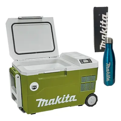 Makita DCW180Z 18v LXT 20L Cooler Warmer Cool Box Wheeled Bare + AC Plug + Flask