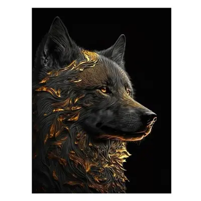 (orange, Round drill 55x70cm) Diy Mosaic Cross Stitch New Diamond Painting Gold Black Animal Cat