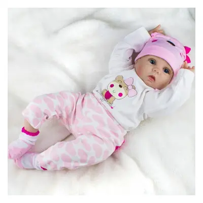 (as the picture, 55CM) 55cm Sleeping Reborn Babies Realistic Reborn Baby Doll Newborn Girl Pacif