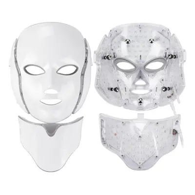 (white) Colors Led Facial Mask Machine Light Photon Therapy Acne Face And Neck Set Beauty Led Li