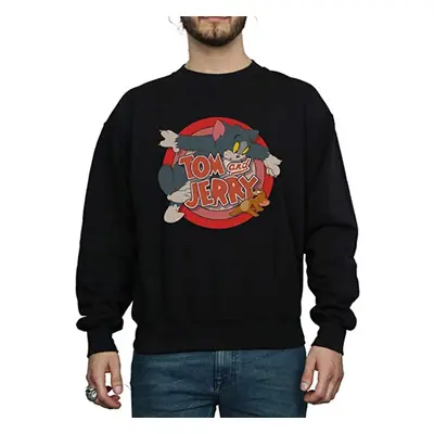 (M, Black) Tom and Jerry Mens Classic Catch Sweatshirt