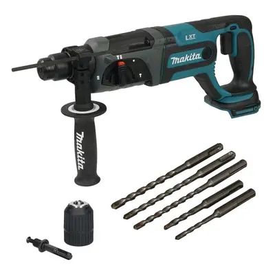 Makita DHR241Z 18V LXT SDS Lithium Mode SDS+ Rotary Hammer Drill + Chuck +Bits