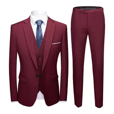 (red, M) Men&apos;s Plus Size Uniform Sets Office Uniform Thin Suit Party Uniform Set Men&apos;s