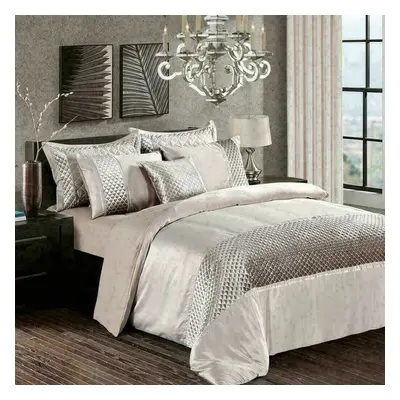 (Mink, King) Luxury Piece Crushed Velvet Atlanta Duvet Cover