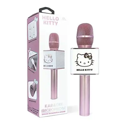 OTL Technologies HK0950 Hello Kitty Wireless Karaoke Microphone with Built-in Speaker in Rose Go