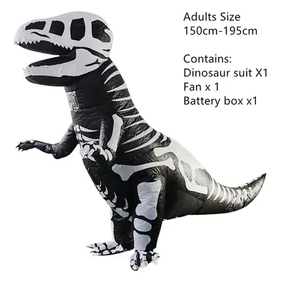 (For Adults) Inflatable Dinosaur Costume T-Rex Skeleton Adults Kids Dino Suit Carnival Cosplay P