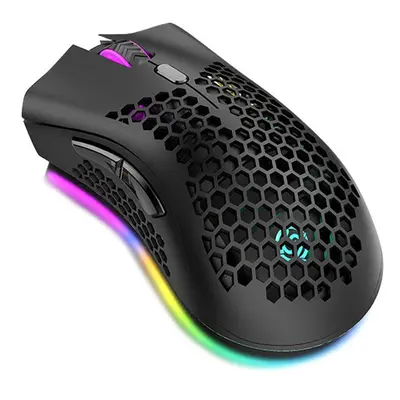 2.4Ghz Wireless Gaming Mouse Rechargeable With Rgb Light Effect Adjustable Dpi Hollowed Out Hone