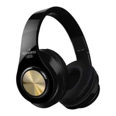 Hz10 Wireless Headphones Over Ear Bluetooth Bass Earphone With Mic For Tv Phone Pc Black Gold