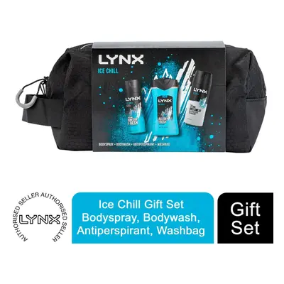 Lynx Ice Chill Bodyspray, Bodywash & APA WashBag 3pcs Gift Set For Him