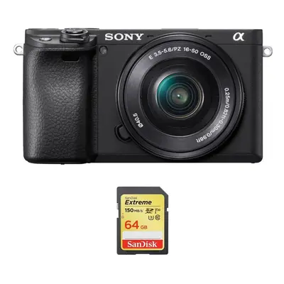 SONY A6400 Black KIT SEL 16-50MM F3.5-5.6 OSS Black + 64GB SD card