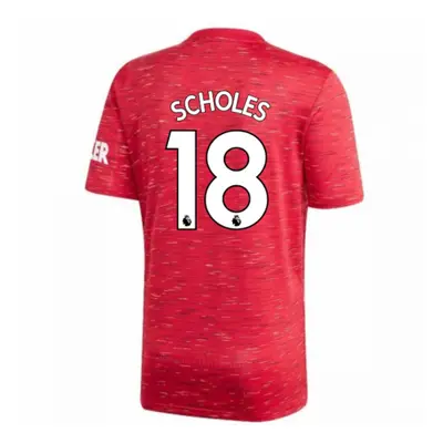 (M) Man Utd Adidas Home Football Shirt (SCHOLES 18)