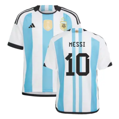 (XLB) Argentina World Cup Winners Home Shirt - Kids (MESSI 10)