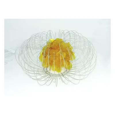 Premier Housewares Silver Wire yellow Table Lamp